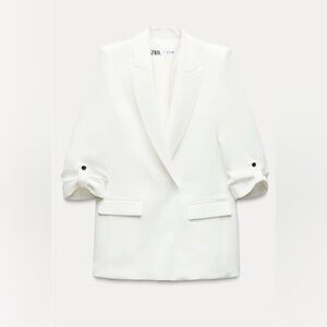 Elegant White Women's Blazer